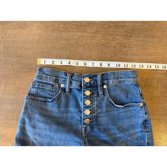 MADEWELL High Rise Denim Shorts Women size 23 - Picture 6 of 8